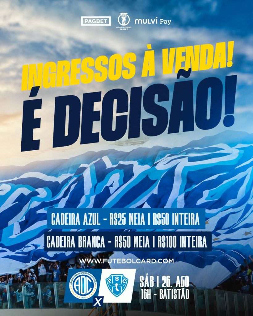 Confiança inicia venda de ingressos para confronto com o Paysandu no Batistão