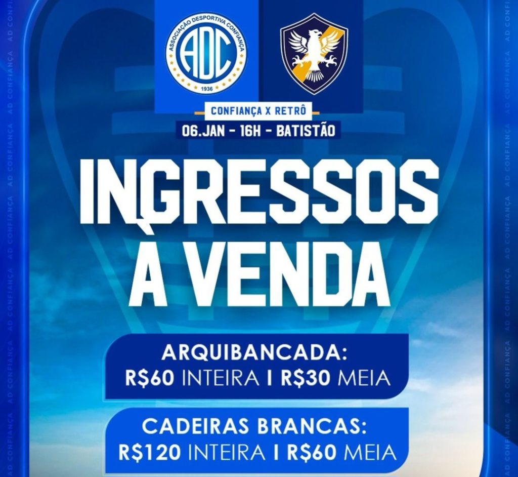 Confiança inicia venda de ingressos para partida contra o Retrô