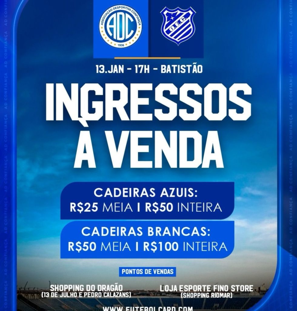 Ingressos para partida entre Confiança e Olímpico já estão à venda
