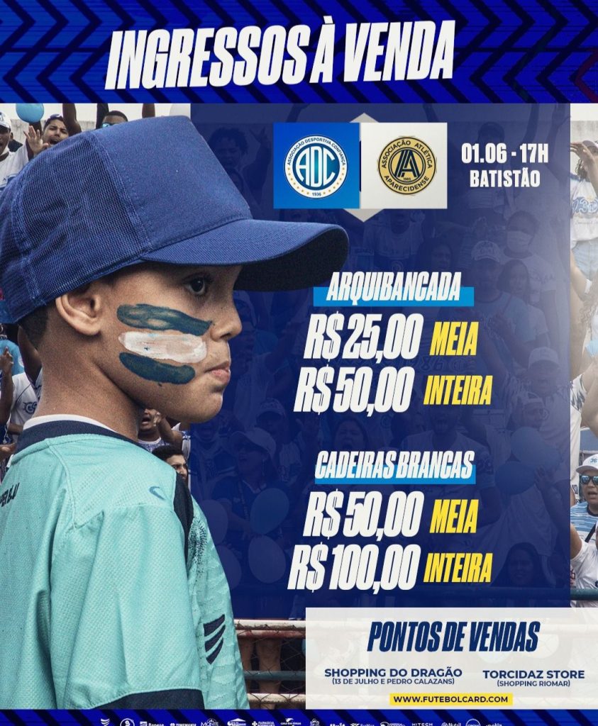Ingressos para duelo entre Confiança e Aparecidense já estão à venda