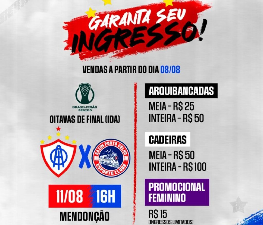 Itabaiana inicia venda de ingressos para duelo decisivo na Série D