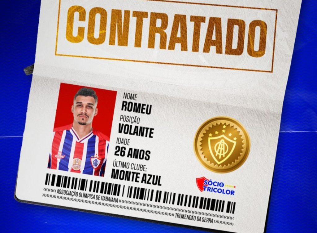 URGENTE: Itabaiana reforça meio-campo com volante revelado pelo Coritiba