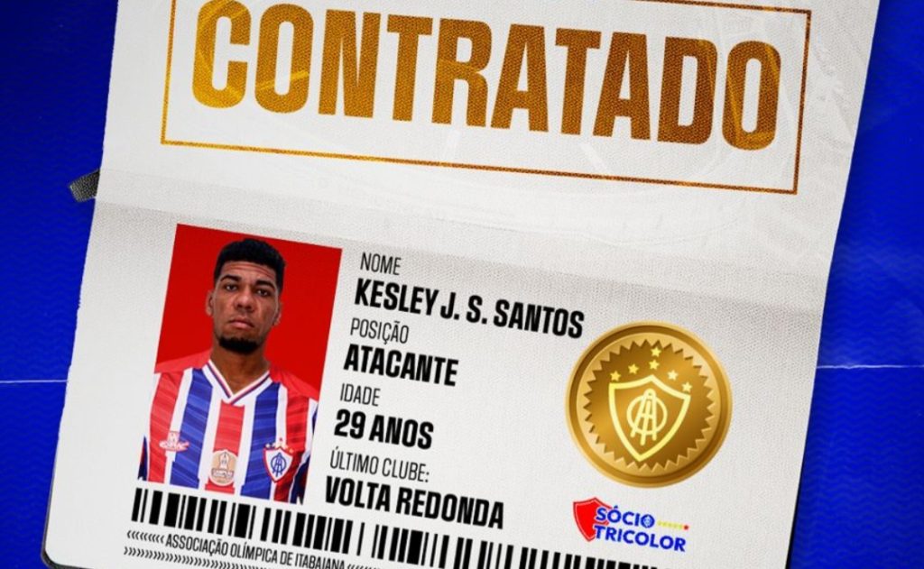 Itabaiana acerta com atacante campeão da Série C pelo Volta Redond