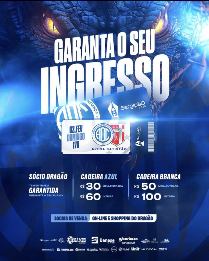 Confiança inicia venda de ingressos para partida contra o Lagarto