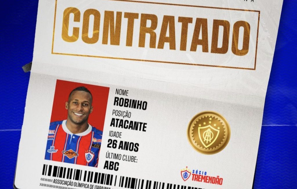 Robinho é o novo reforço do Itabaiana para a disputa da Série C