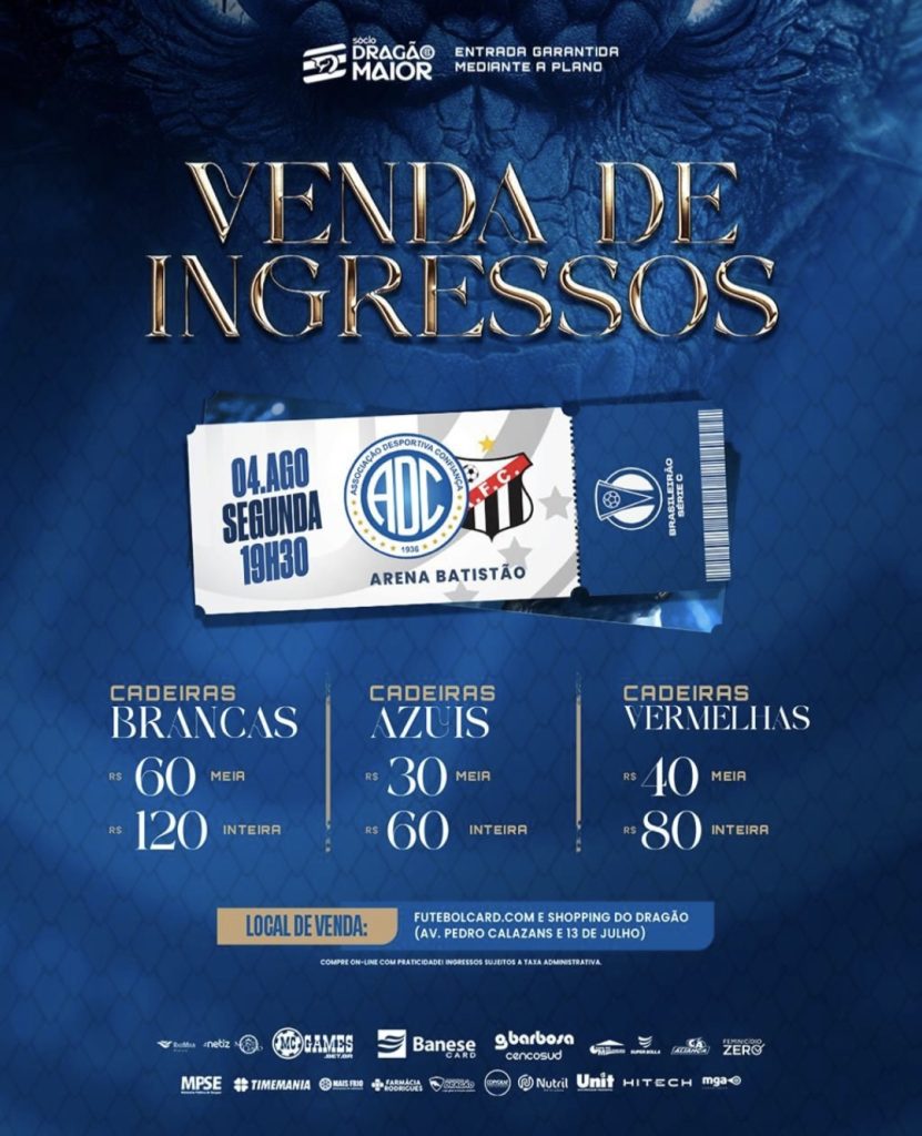 Confiança inicia venda de ingressos para duelo decisivo contra o Anápolis