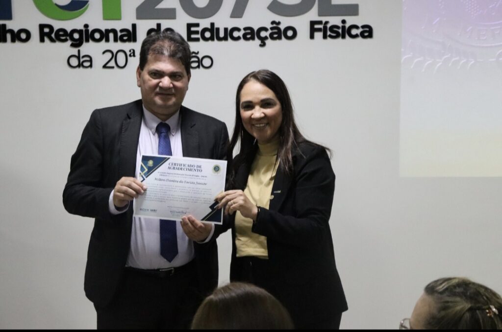 Conselho Regional de Educação Física da 20ª Região homenageia o vereador e presidente da FSF, Miltinho Dantas