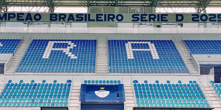Arena Barra FC exibe nova pintura em celebração ao título da Série D 2025