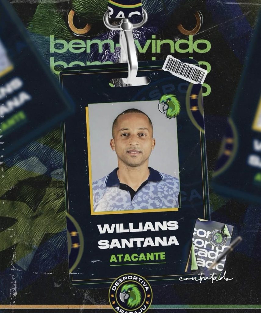 Willians Santana é anunciado pela Desportiva Aracaju e reforça a equipe no Campeonato Sergipano