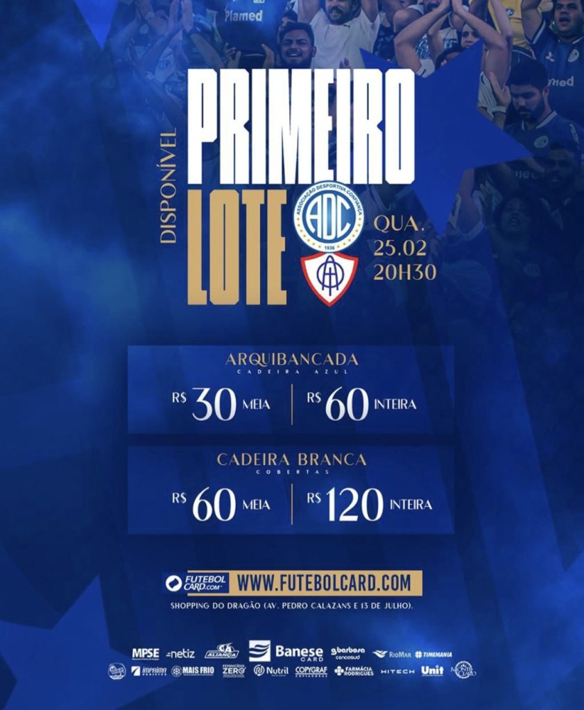 Confiança inicia vendas do primeiro lote de ingressos para o jogo de ida da semifinal contra o Itabaiana Confiança inicia vendas do primeiro lote de ingressos para o jogo de ida da semifinal contra o Itabaiana