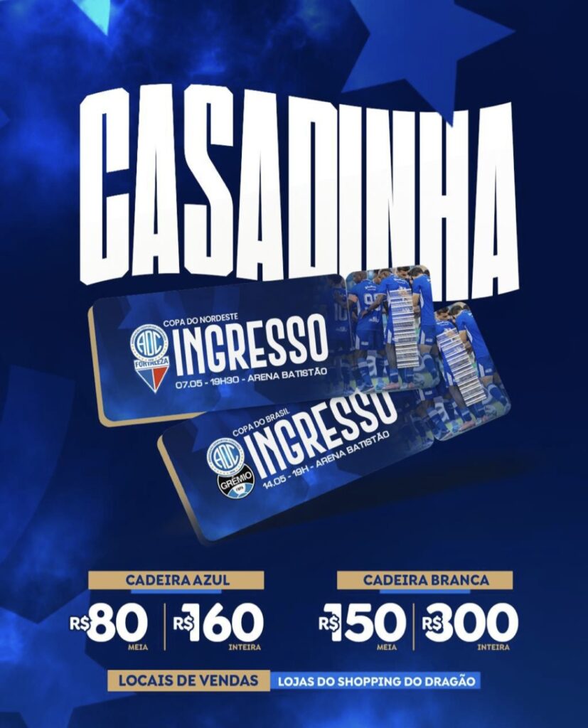 Confiança inicia venda de ingressos para duelo contra o Fortaleza