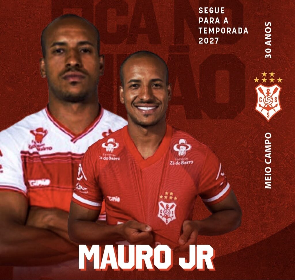Sergipe renova contrato com Mauro Júnior para a temporada 2027 Sergipe renova contrato com Mauro Júnior para a temporada 2027