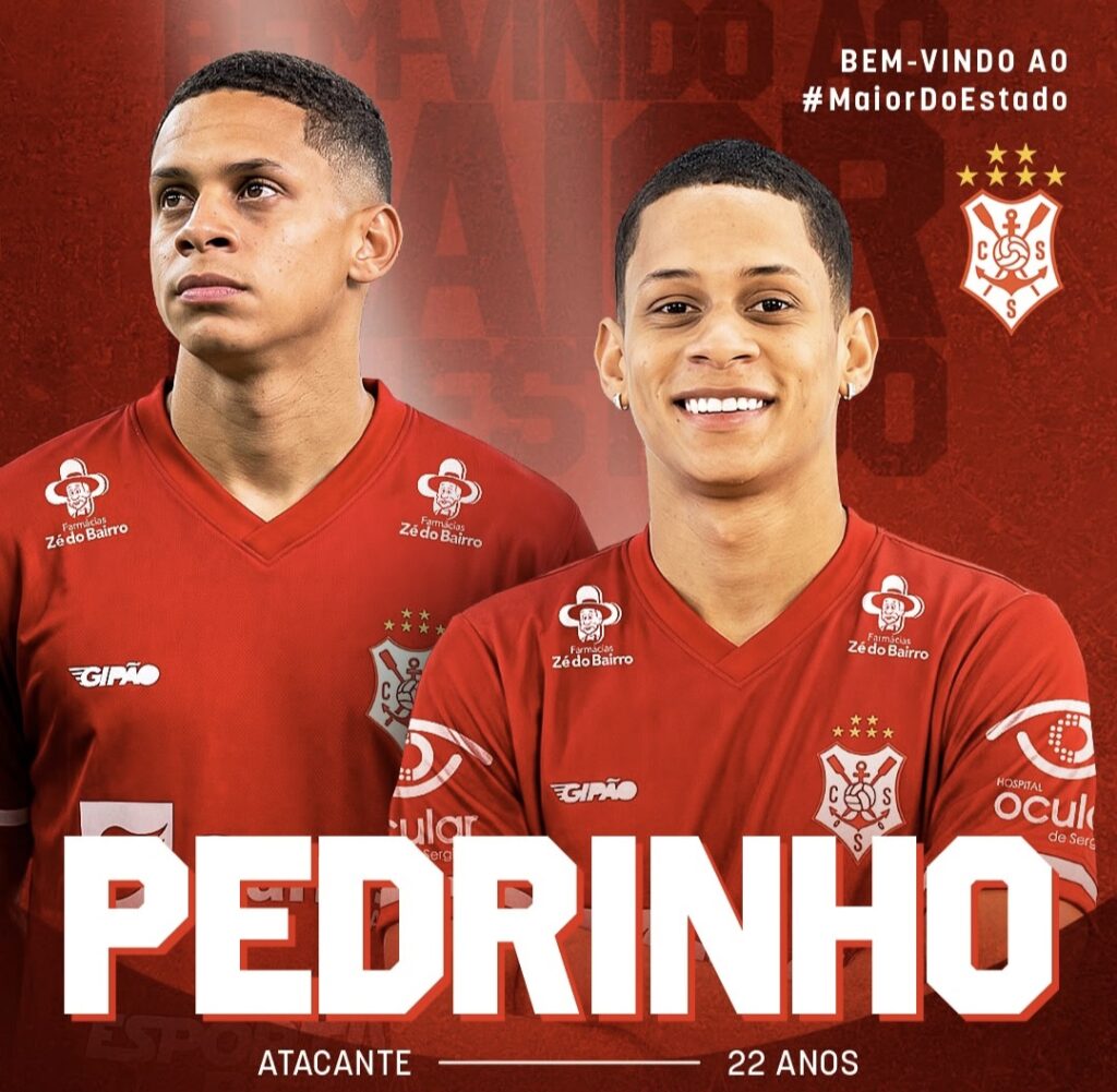 Sergipe anuncia atacante Pedrinho como reforço para a temporada 2027 Sergipe anuncia atacante Pedrinho como reforço para a temporada 2027