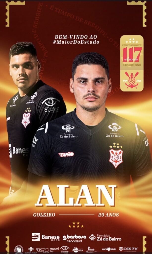 Sergipe anuncia contratação do goleiro Alan Alves para a próxima temporada Sergipe anuncia contratação do goleiro Alan Alves para a próxima temporada